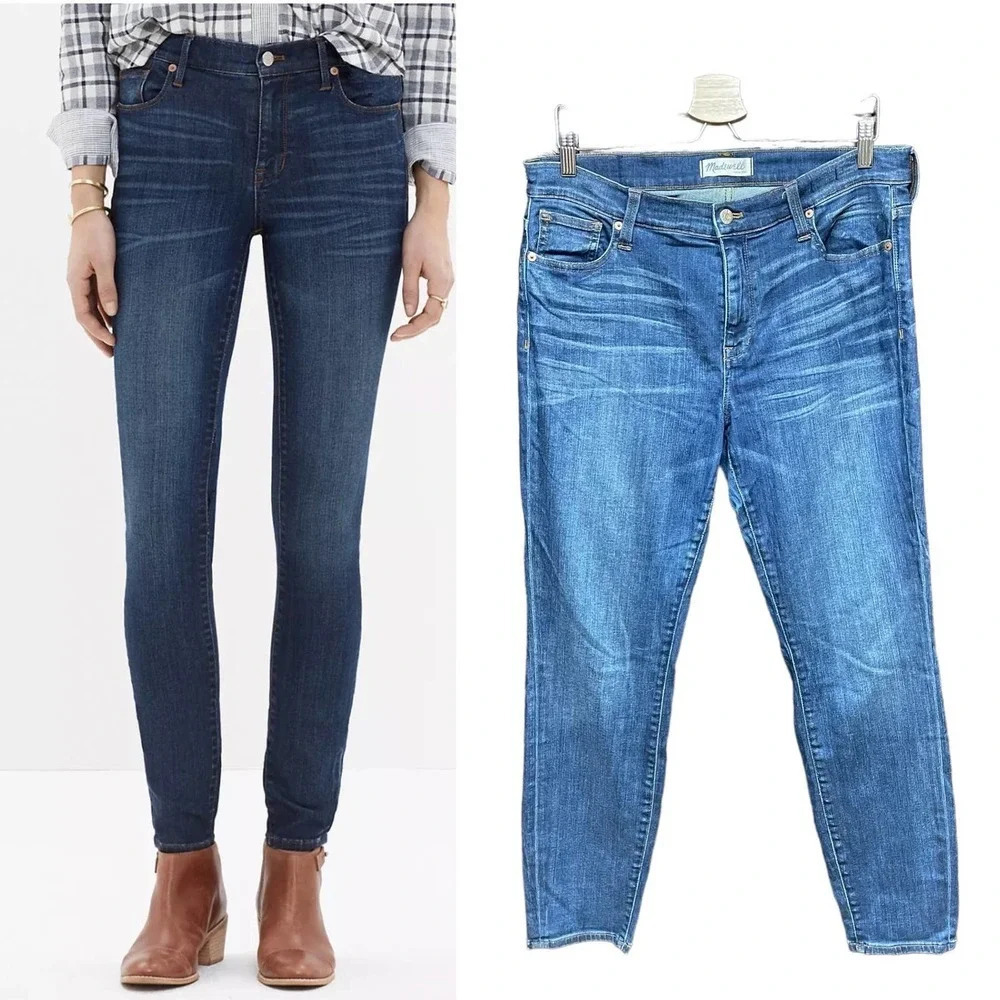 Madewell‎ High Riser Skinny Skinny Jeans in Atlantic Wash Size 32
